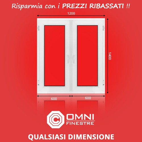 Finestra pvc battente e - battente,