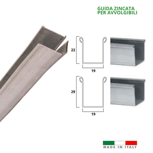 Guide ferro zincato - in,